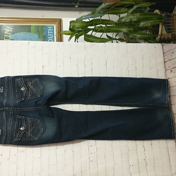 RICKI'S Brooke Revolution boot cut jeans back flap chunky stitch pockets sz 29/8 - Picture 2 of 6